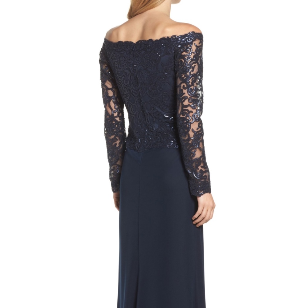 New Tadashi Shoji Allyson Evening Gown SZ 8 - Picture 3 of 10